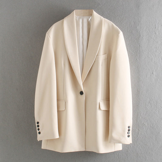 Warren – Beige One-Button Blazer