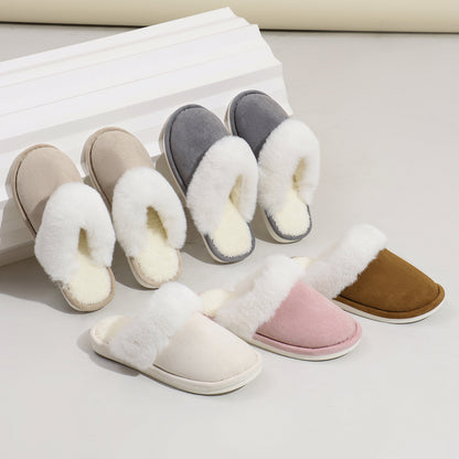 Hannah – Cozy Vegan Suede Slippers