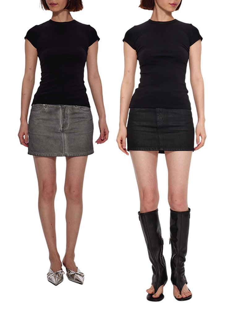 Sandra – Slimming Round Neck T-Shirt
