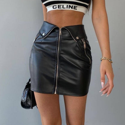 Victoria – Vegan Leather A-Line Skirt
