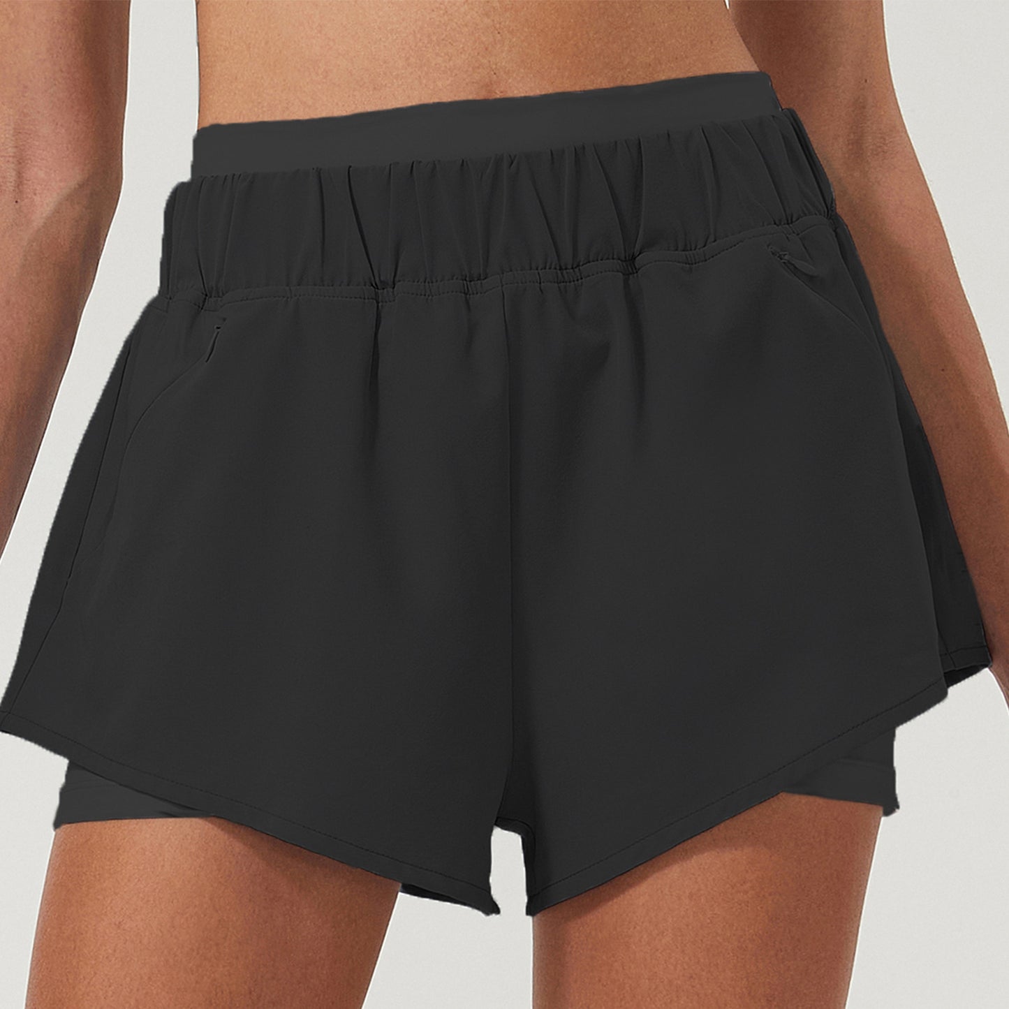 Pamela – Loose Woven Yoga Shorts