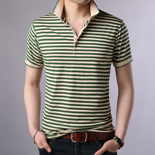 Phillip – Men's Short Sleeve Polo with Geometric Patterns