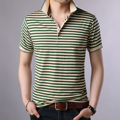 Phillip – Men's Short Sleeve Polo with Geometric Patterns