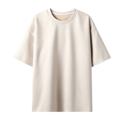 Nigel – Men's Loose Vegan Suede Pullover T-Shirt