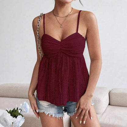 Alice – Chiffon Lace Spaghetti-strap Top