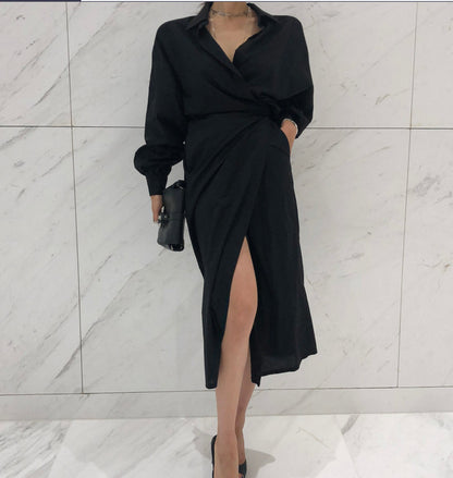 Ruby – Lace-Up V-Neck Tunic Dress