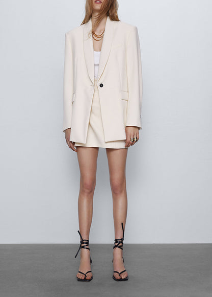 Warren – Beige One-Button Blazer