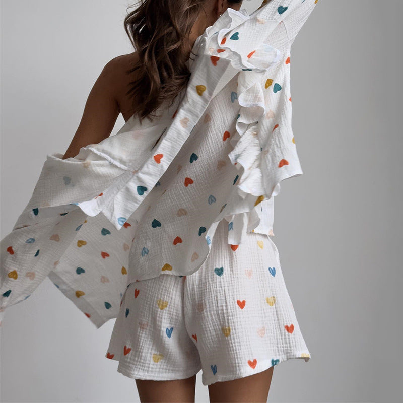 Laura – Women's Heart Print Leisure Suit