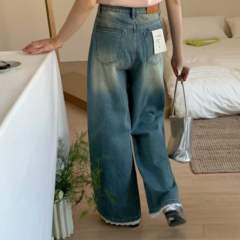 Gabriel – Retro Style High Waist Straight-Leg Jeans