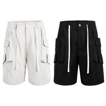 Bob – Men's Loose Straight Shorts with Irregular Pockets