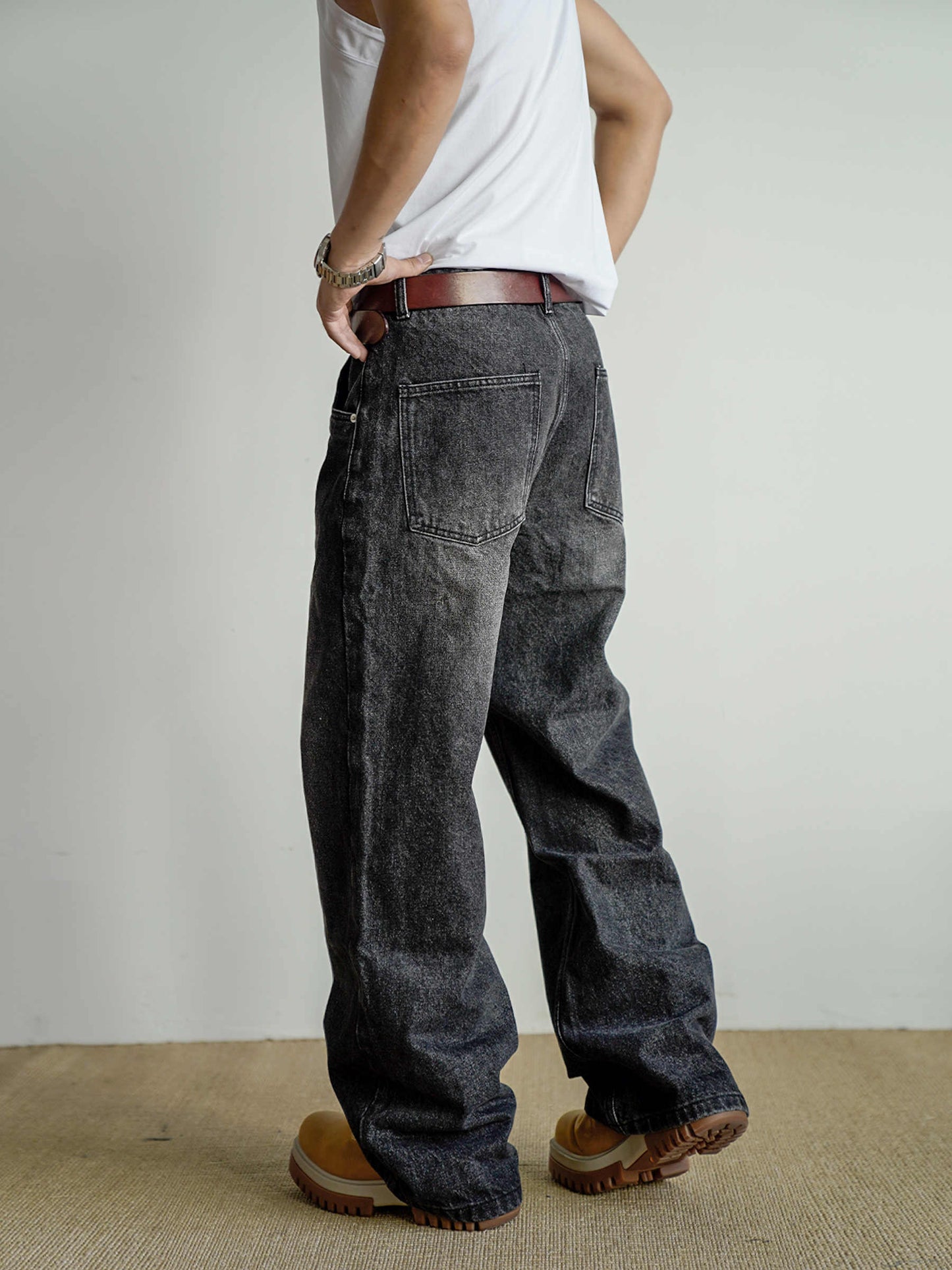 Brian – Vintage Black Jeans for Men