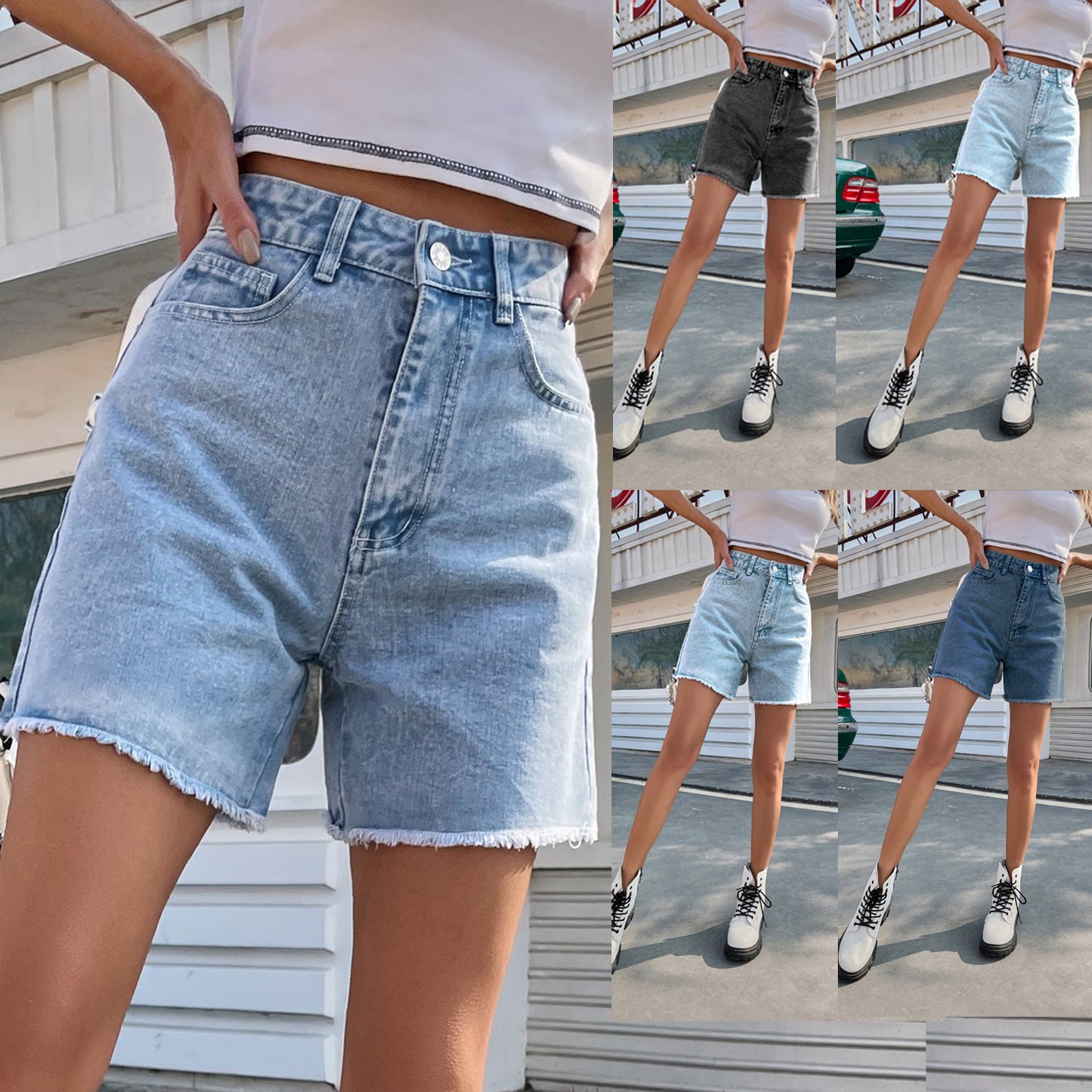Julie – High Waist Loose Denim Shorts