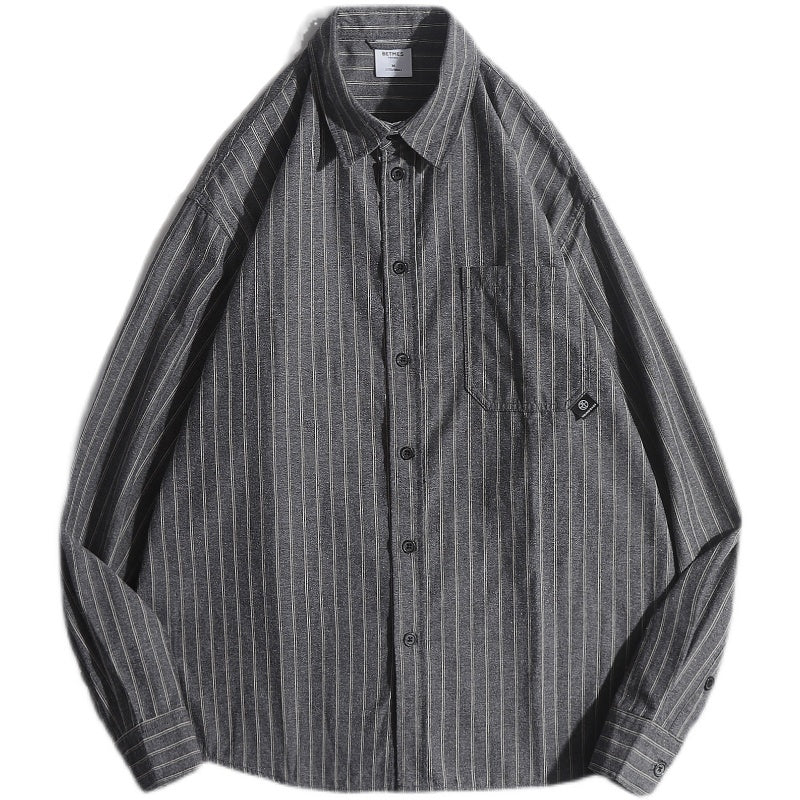 Jacob – Japanese Retro Striped Shirt