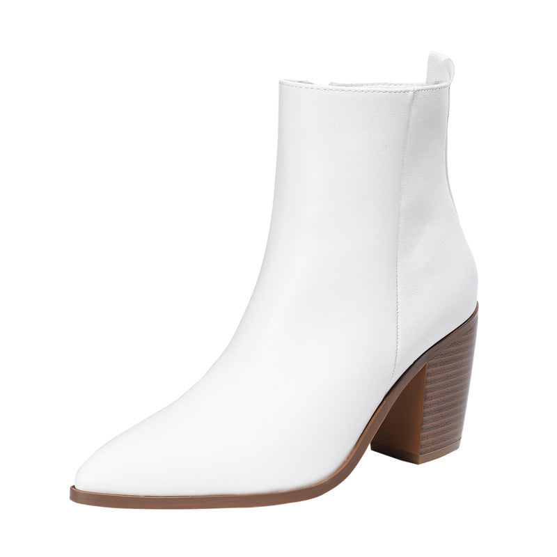 Mary – High Heel Vegan Leather Martin Boots