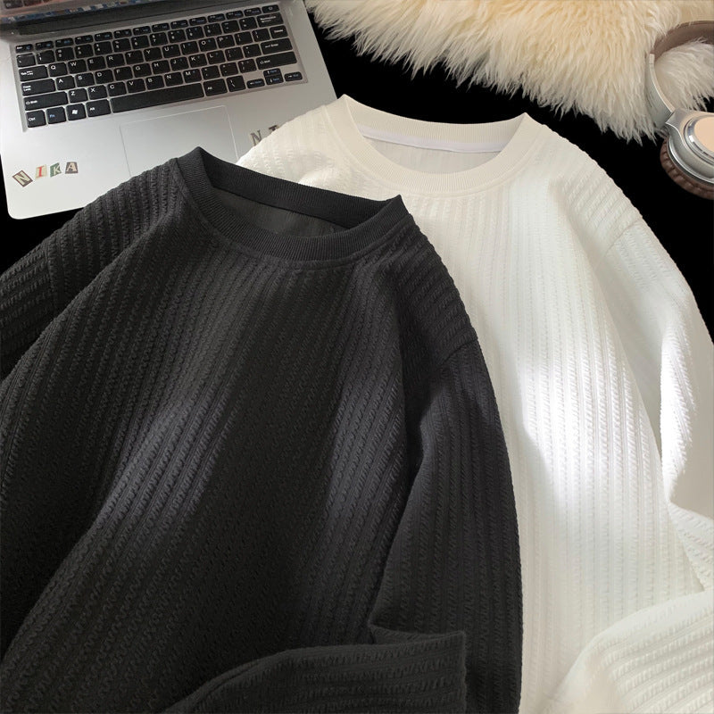 Jim – Loose Textured Long Sleeve T-shirt