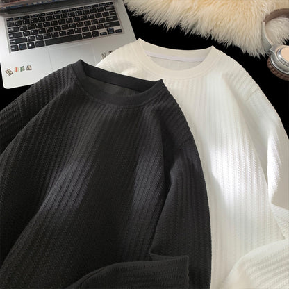 Jim – Loose Textured Long Sleeve T-shirt