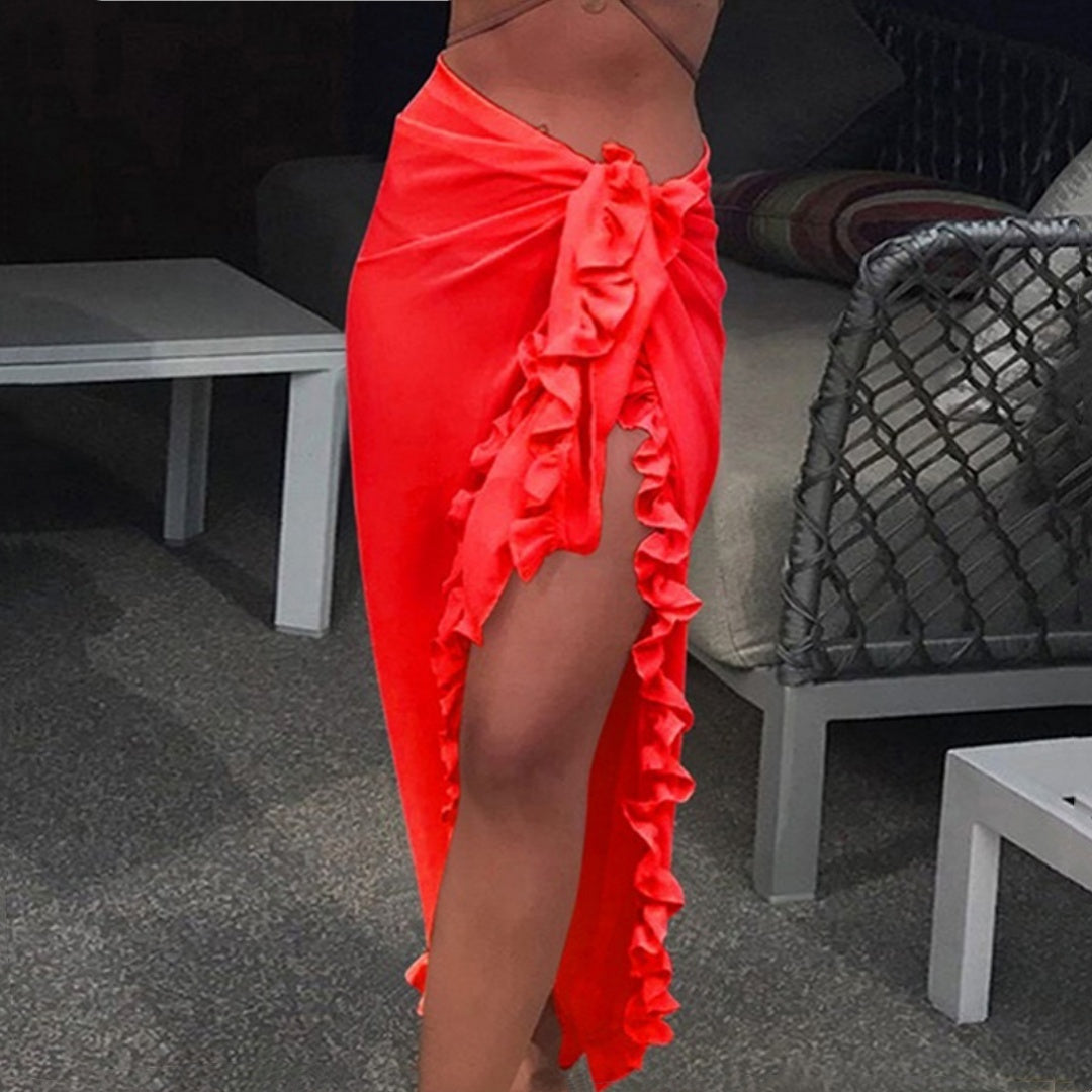 Tanya – Sun-proof Beach Skirt with Chiffon Lace