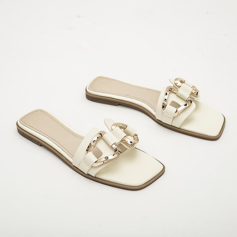 Christina – Flat Summer Slippers in Premium Vegan Leather