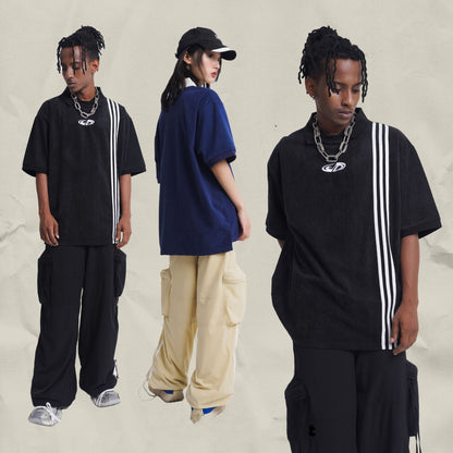 James – Striped Loose Polo Shirt