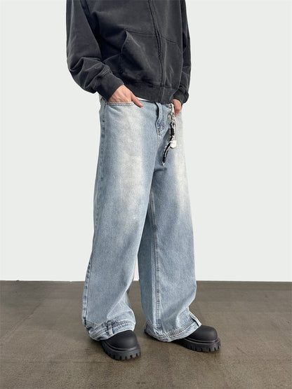 Amy – Wide Leg Flip Pocket Jeans