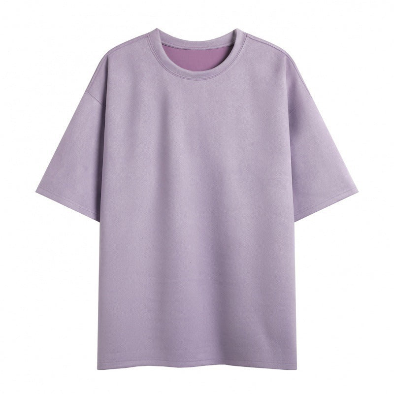 Nigel – Men's Loose Vegan Suede Pullover T-Shirt