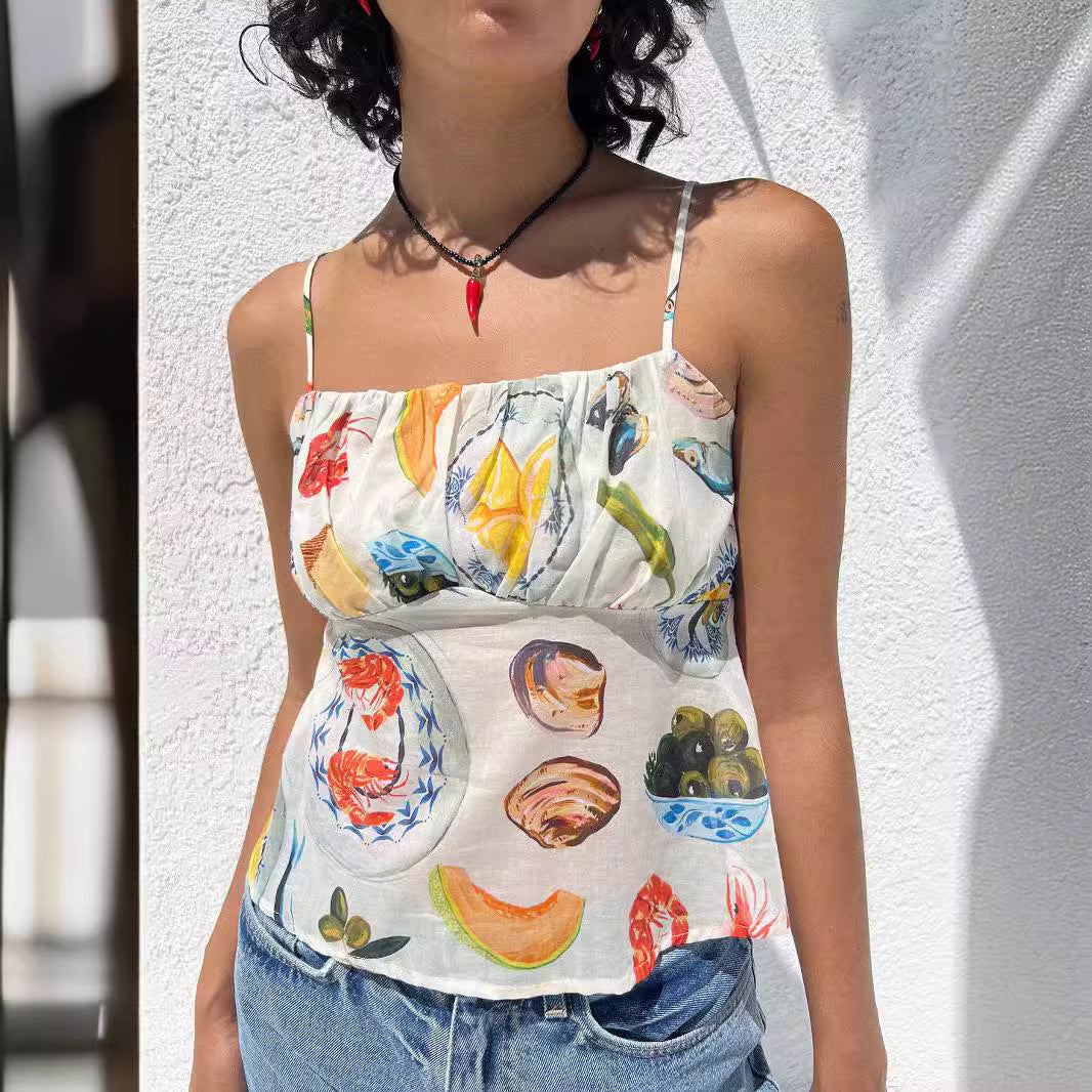 Holly – Contrast Color Backless Slim Fit Vest