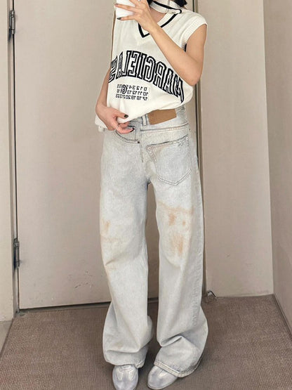 Lily – Retro Plus Size High-Waist Jeans