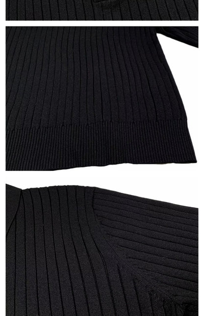 Steven – Men's Long Sleeve Knitted Polo Sweater