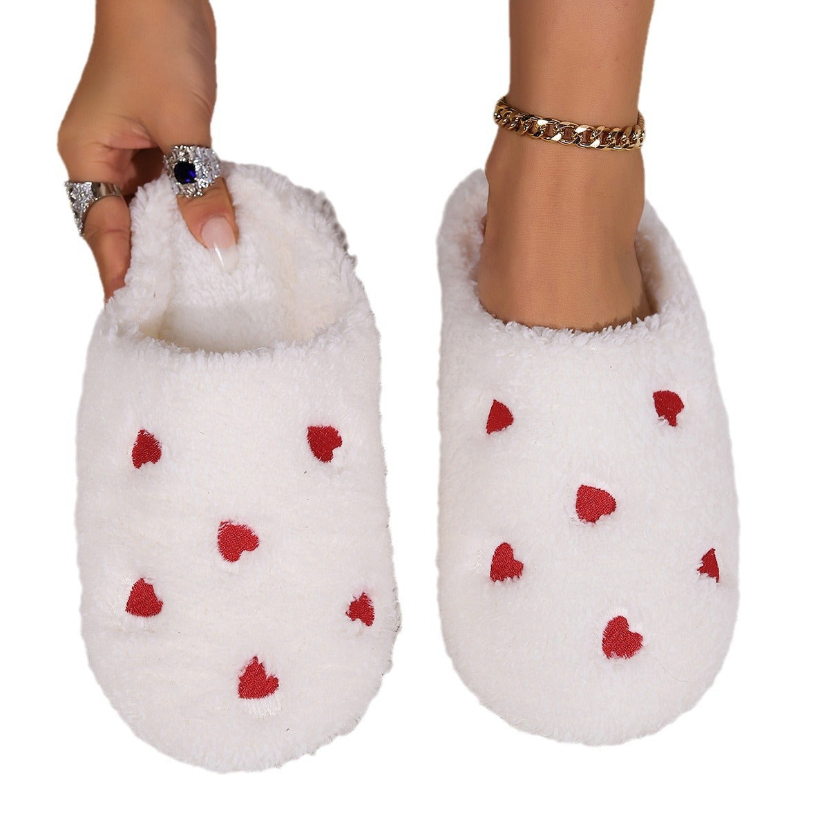 Tamara – Women's Heart Toe Fluffy Slippers