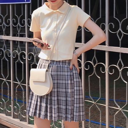 Nicole – Versatile Polo Collar Short Sleeve Shirt