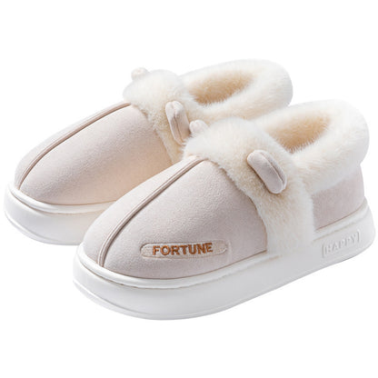 Eric – Warm Indoor Cotton Slippers with Thick Non-Slip Soles