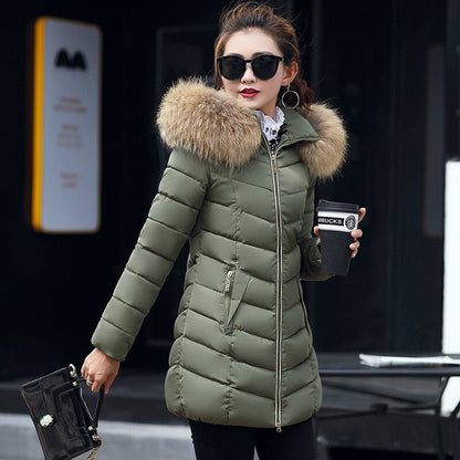 Andrea – Warm Winter Jacket with Faux Fur Hood for Women