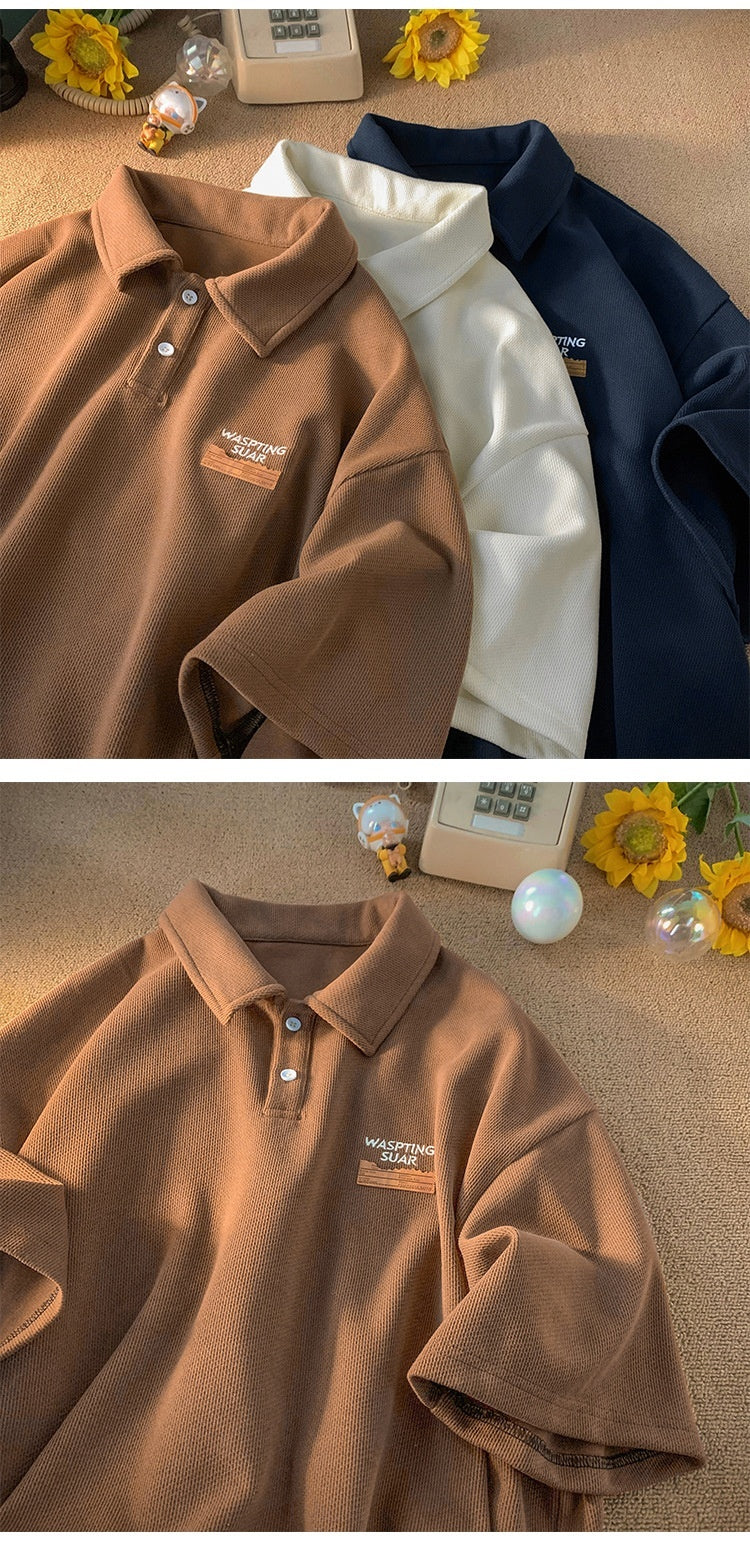 David – Retro Men's Polo Shirt with Dots