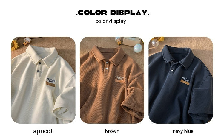 David – Retro Men's Polo Shirt with Dots