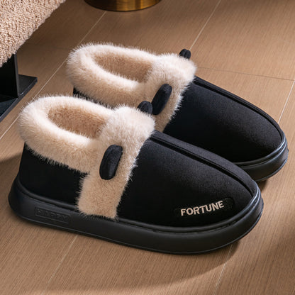 Eric – Warm Indoor Cotton Slippers with Thick Non-Slip Soles