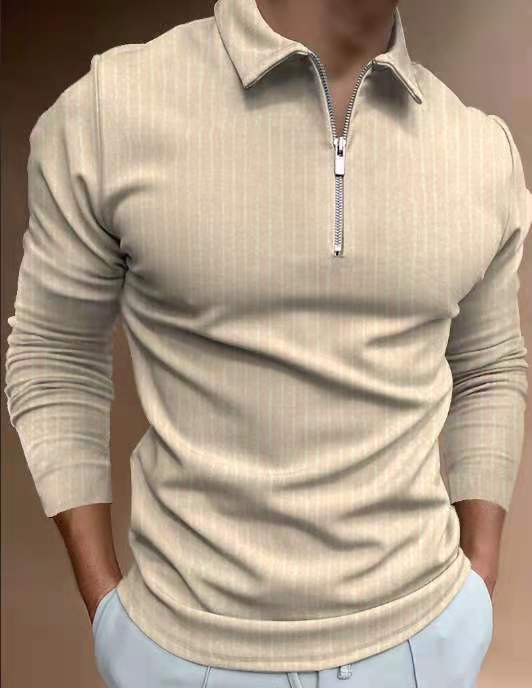 Eddie – Zipper Stripe Long Sleeve Men's T-shirt