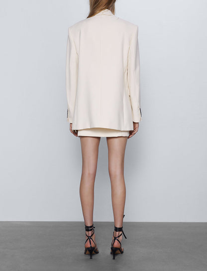 Warren – Beige One-Button Blazer