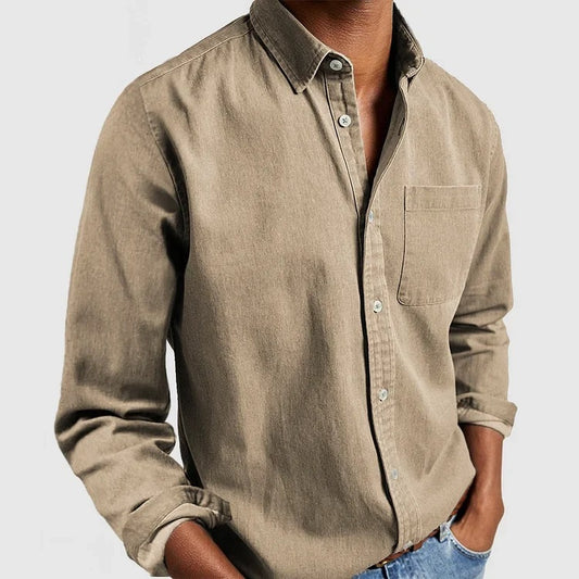 Clive – Men's Long Sleeve Cardigan Shirt
