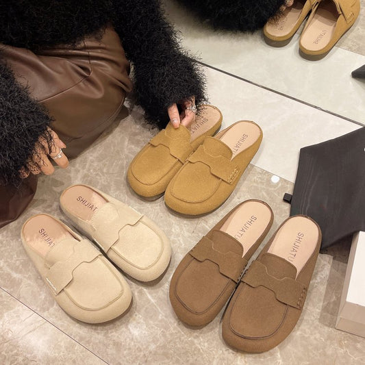 Esme – Women's Ankle Flats with Soft Vegan Leather