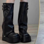 Susan – Below the Knee Vegan Leather Boots
