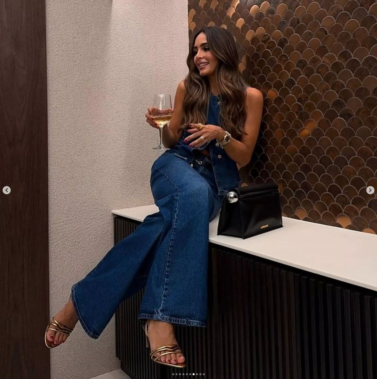 Zoe – Fashion Sleeveless Suit with Wide-leg Pants