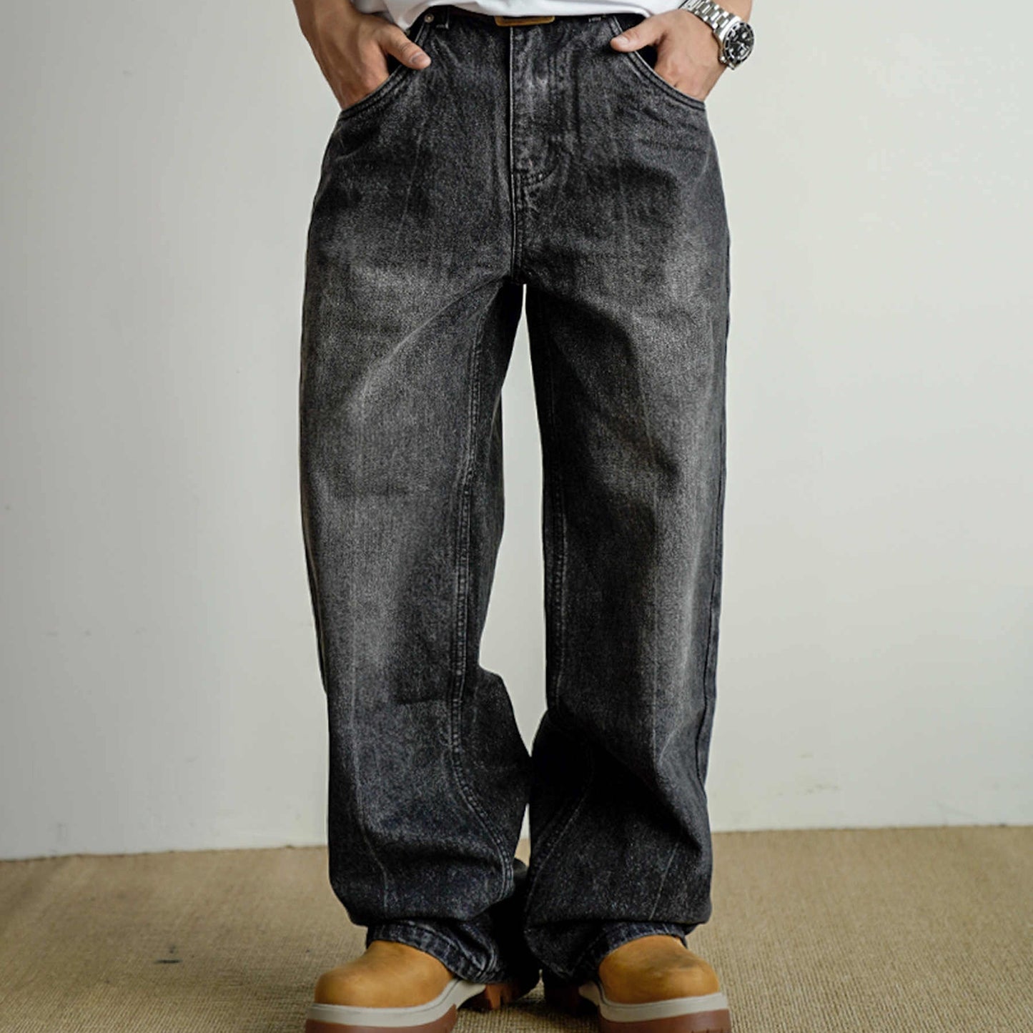 Brian – Vintage Black Jeans for Men
