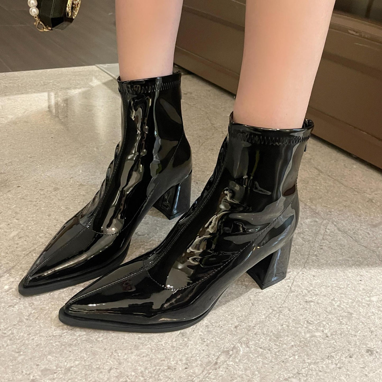 Jean – British Style Chunky Heel Booties