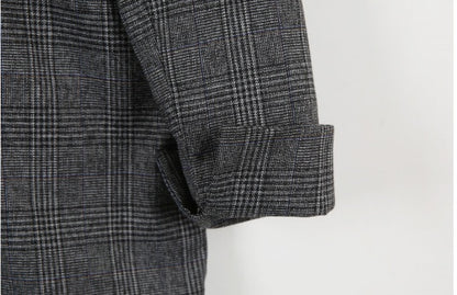 Brenda – Vintage Plaid Blazer