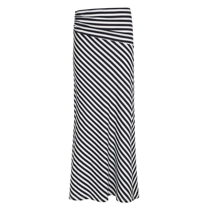 Stephanie – High Waist Elastic Hip Long Skirt