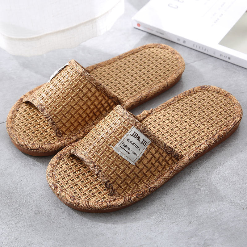 Rachael – Soft Bottom Vegan Straw Slippers