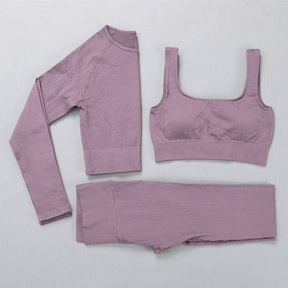 Margaret – High Elastic Jacquard Sportswear Set