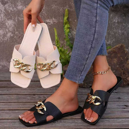 Nicole – Lightweight Fashion Chain Slippers