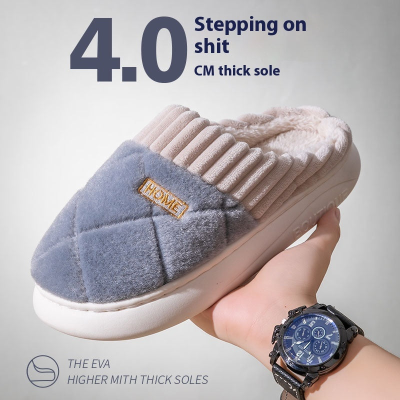Victoria – Rhombic Stitch Plush Slippers