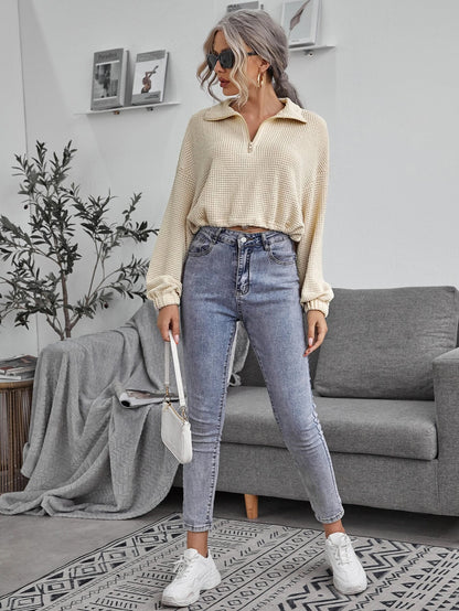 Dean – Zipper Lapel Knit Pullover Polo